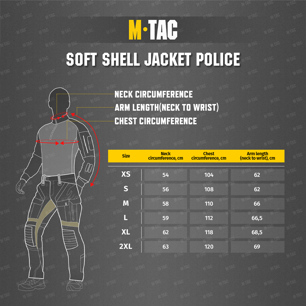 Maattabel Soft Shell Police jacket