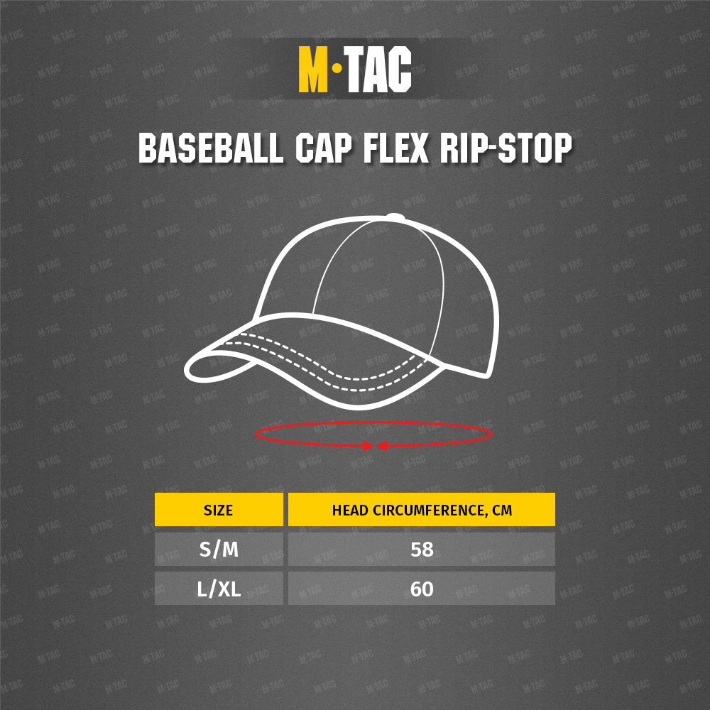 Maattabel Baseball cap Flex Rip-Stop
