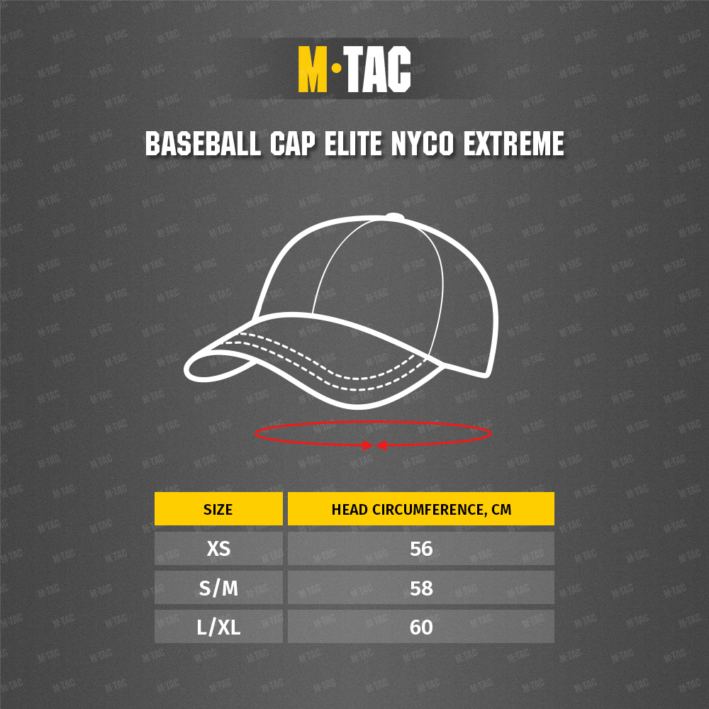 Maattabel Baseball Cap Elite NYCO Extreme