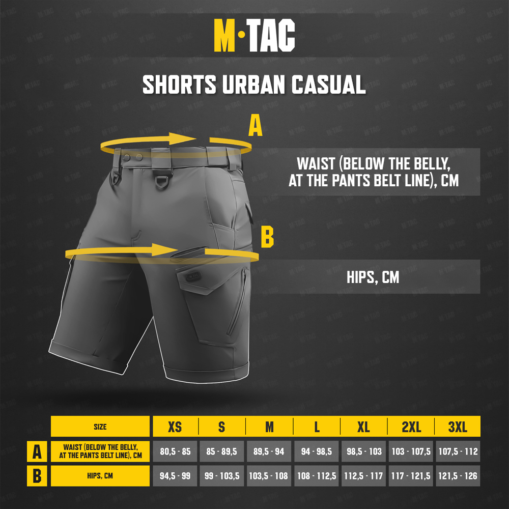 Maattabel Shorts Urban Casual